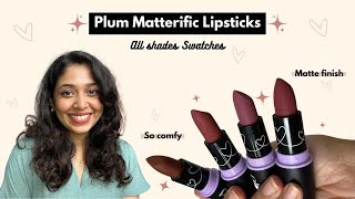 New plumgoodness Matterific lipsticks Swatches  All 10 shades [upl. by Herodias]