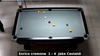 Enrico cremona vs Jake Castaldi  World U18 Ranking Tournament 1  Round 1 [upl. by Annawd743]