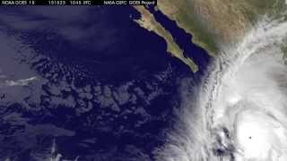 Satellite Movie Sees RecordBreaking Hurricane Patricia [upl. by Adnohral]