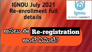 IGNOU ReRegistration Full Details [upl. by Pedroza]