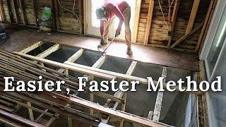 Removing tongue and groove flooring the easier way  1930s Farmhouse Renovation Ep 52 [upl. by Ramunni]