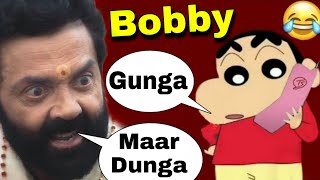 Lord BOBBY DEOL vs Shinchan  😂 Ashram Roast By TS Funky Hindi  Animal Jamal Jamaloo  Kanguva [upl. by Aerdnwahs259]