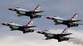 US Air Force  Thunderbirds  Selfridge ANGB  2024 [upl. by Cantlon]