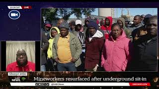 Sibanye strike  Mineworkers resurfaced after underground sitin [upl. by Selig]