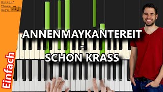 Schon krass  AnnenMayKantereit  Piano Tutorial  German [upl. by Nail]