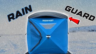 Water Proof Ice Fishing Tent UPGRADED Insulated Shelter DEERFAMY [upl. by Stich]