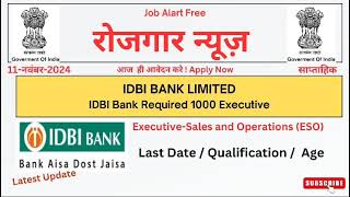 idbi bank recruitment 2024 I bank job vacancy 2024 I bank job [upl. by Burrows182]