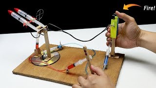 How to make High Powered M Launcher from Syringe  Hydraulic toy [upl. by Ahsenyl]