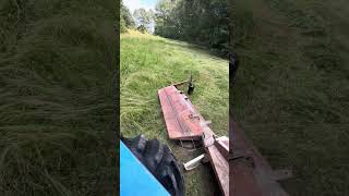 New holland 5610 mowing hay with Reece 2070w mower farmequipment [upl. by Adur]