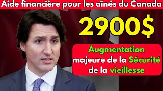 Trudeau annonce une augmentation historique de la Sécurité de la vieillesse denviron 2 900 [upl. by Anaejer]