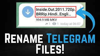 Rename Telegram Files amp Videos with Renamer Bot [upl. by Annalee]