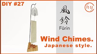 How to make wind chimes Japanese styleI also made a standDIY27 [upl. by Ahsoyek]