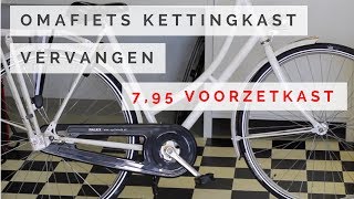 Omafiets kettingkast vervangen  Montage voorzet ketting kast [upl. by Attennot844]