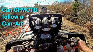 CFMoto CForce Mud Build following a Canam Outlander Hitting All The Deep Holes [upl. by Arob]