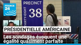 Présidentielle américaine  les sondages évoquent une égalité quasiment parfaite • FRANCE 24 [upl. by Uttasta]