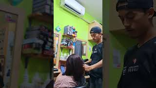 Hair Coloring Hair Dark Purple amp HAIR bugerdy salon barcelona audrey [upl. by Leinahtam448]