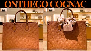 NEW LOUIS VUITTON ONTHEGO MM COGNAC MONOGRAM EMPREINTE [upl. by Imoin]