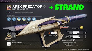 Slideways Rocket  Strand Hunter DPS Rotation Destiny 2 [upl. by Shields]