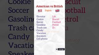 British 🇬🇧 vs American 🇺🇸 English words english youtubeshorts gk [upl. by Nuli258]