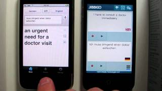 Jibbigo vs Google translate [upl. by Hanway]