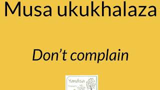 Xhosa Week 7 Pronunciation Weather W2 [upl. by Eiraminot]