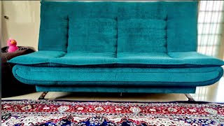 wakefit sofa cum bed colour Malibu Green unboxing and reviewproduct link in description [upl. by As]