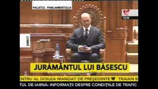 Juramantul depus in Parlament de Traian Basescu [upl. by Ahkeber]