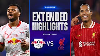 RB Leipzig vs Liverpool Extended Highlights  UCL League Phase MD 3  CBS Sports Golazo [upl. by Andras]