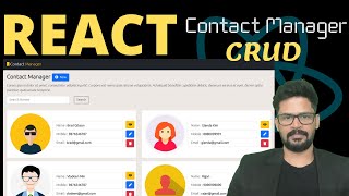 React Contact Manager App  CRUD  React JS Tutorial 2022  NAVEEN SAGGAM [upl. by Anniala]