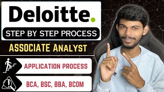 Deloitte Associate Analyst 2024  Application Process Step By Step  BSC BCA BBA BCom [upl. by Katsuyama]