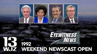 WJZTV Baltimore  Eyewitness News Weekend Newscast Open  1992  WJZ 13 [upl. by Margo]