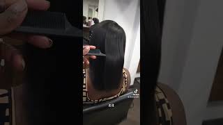 afro hair Japanese hair straightening regrowth application [upl. by Essej101]