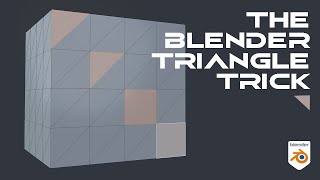 The Blender Triangle Trick Topology Tutorial [upl. by Ynnol]