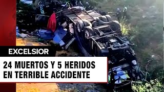 Terrible accidente en Zacatecas deja al menos 24 muertos y 5 heridos [upl. by Almeta]