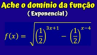 🔥Ache o domínio da função  Inequacão Exponencial🔥Vem aprender comigo [upl. by Nomra]