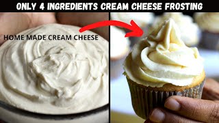 CREAM CHEESE FROSTING WITH HOMEMADE CREAM CHEESE  4 Ingredients Cream Cheese Frosting  shorts [upl. by Natam752]