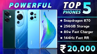 Top 5 Powerful Phone Under 20000 in 2023  Snapdragon 870  Best Gaming Smartphone Under 20000 [upl. by Korenblat]