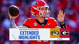 No 12 Missouri vs No 2 Georgia Bulldogs Extended Highlights I CBS Sports [upl. by Gader]