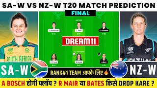 SA W vs NZ W SA W vs NZ W Dream11 Prediction South Africa vs New Zealand Women Dream11 Today [upl. by Gonagle]