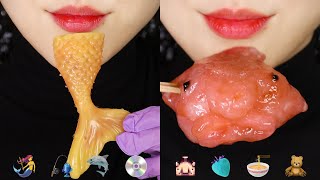 BLOBFISH BEESWAX CANDY ASMR TAPIOCA PEARL ASMR EMOJI FOOD ASMR 🐡 [upl. by Aitselec]