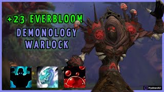 Demo Warlock  23 Everbloom Fortified  Dragonflight Season 3 Mythic Plus [upl. by Neitsirk]