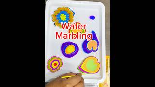 Water Marbling fun activities colors asmrvideo short [upl. by Berkly]