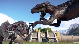 Best Carnivore Dinosaurs Roar And Fight  Giganotosaurus Vs Indominus Rex Vs Indoraptor  JWE2 [upl. by Nana]