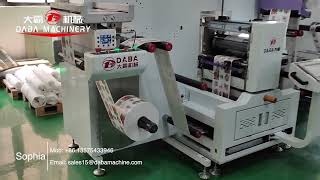 Label sticker paper film fully rotary die cutting slitter rewinder machine [upl. by Nayk]