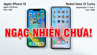 Speedtest IPhone 13 vs Redmi Note 12 Turbo NGẠC NHIÊN CHƯA [upl. by Haidadej]