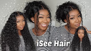 NEW Wear amp Go WATER WAVE Glueless Wig Install  ft iSEE Hair [upl. by Herr]