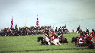 French Charge the British Squares Waterloo 200th Reenactment [upl. by Anuala545]