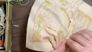 Part 1  How to Mix FIVE EASY Embroidery Stitches With Bits of Textiles to Create Fiber Art [upl. by Edan]