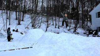 EXTREME Backyard Snowboarding [upl. by Tyler680]