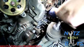 19982002 Honda Accord Timing belt replacement with water pump [upl. by Marala]